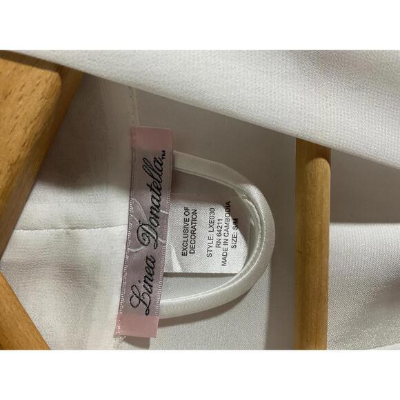 Linea Donatella Satin Robe and Nightie/ Embroidery/Sequins Wedding Bridal S/M - Picture 6 of 15